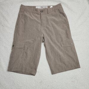 BKE Hybrid Cargo Shorts Standard Fit Men Size 28 Golf Outdoor Pockets Tan Brown